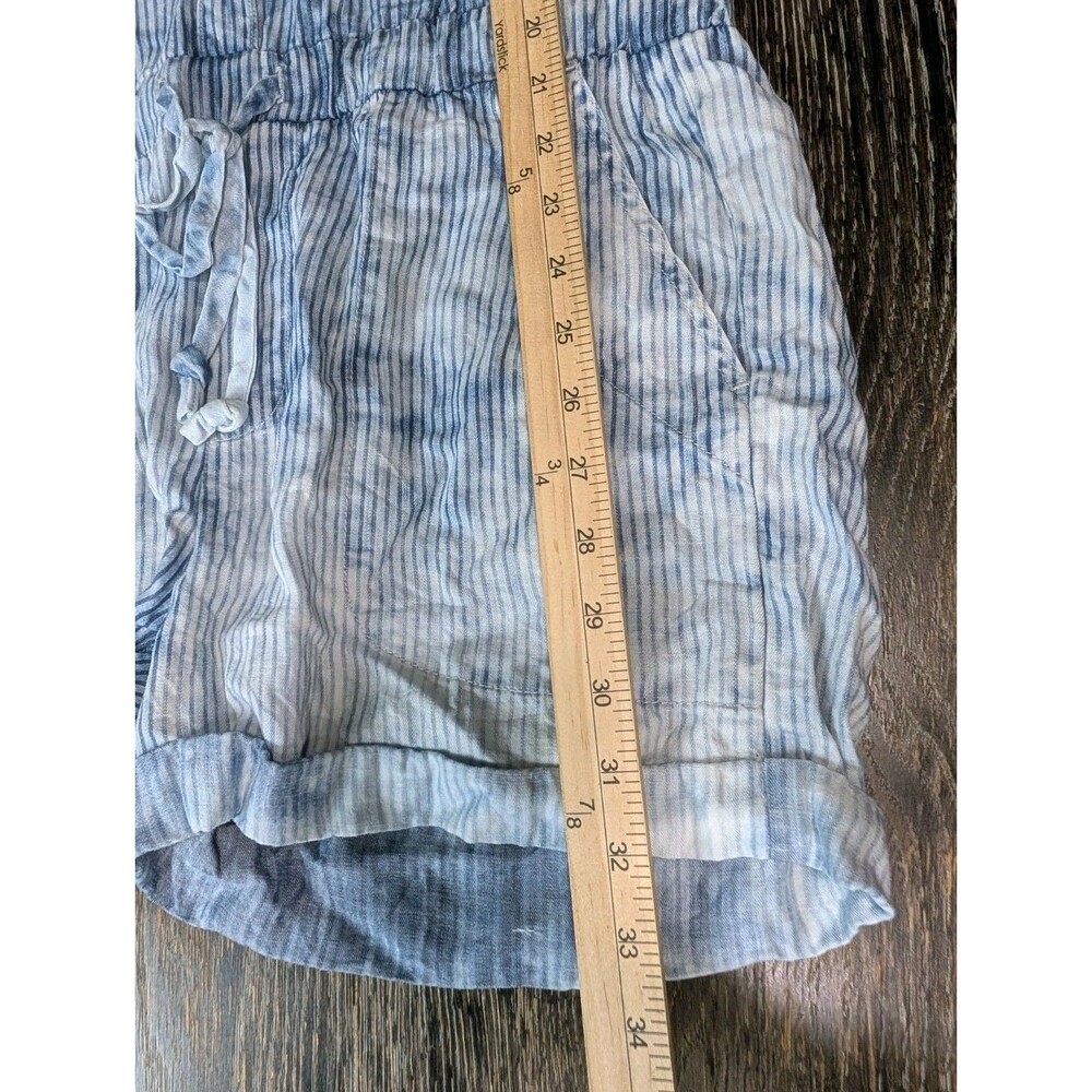 Cloth & Stone Blue Stripes LONG SLEEVE ROMPER SHORTS Women's Size‎ S Boho 200 - Picture 8 of 8